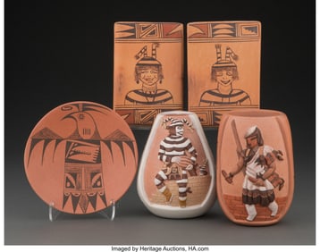 70439: Five Hopi Polychrome Items c. 1975 - 1995 incl