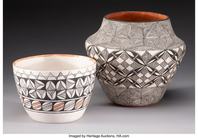 70452: Two Southwest Polychrome Jars the smaller exam