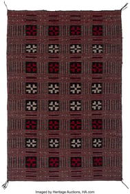 70466: A Contemporary Navajo Double Weave Rug Ruth Cur
