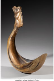 70493: A Northwest Coast Style Ladle with Bear Effigy