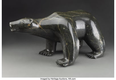 70495: A Large Inuit Sculpture carved and polished ne