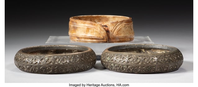 70527: Three Bracelets from Borneo, Indonesia Diamete