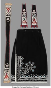 70487: An Eastern Woodlands (?) Beaded Cloth Skirt with