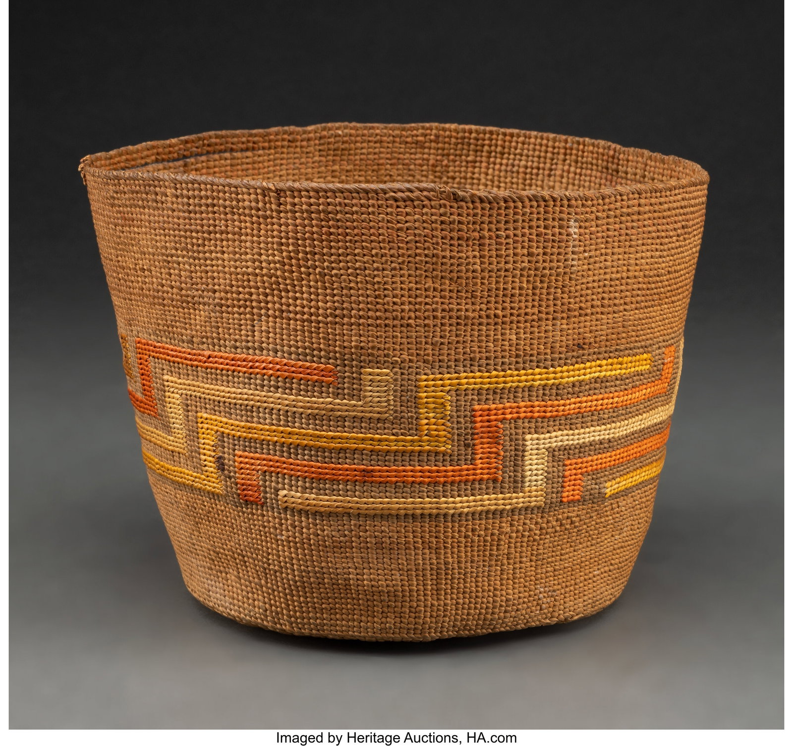 A Tlingit Twined Basket Provenance: A Private : A Tlingit Twined Basket Provenance: A Private Collection, New York, NY, acquired prior to 1997 Height: 4 &frac14; inches HID03101062020 © 2024 Heritage Auct