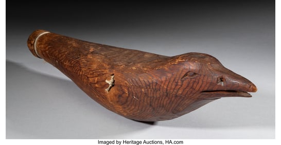 70492: A Northwest Coast Bird Effigy Rattle Provenanc
