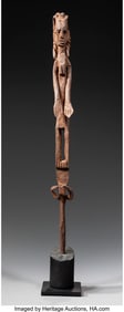 70509: An Iron Ritual Staff of a Standing Female, proba