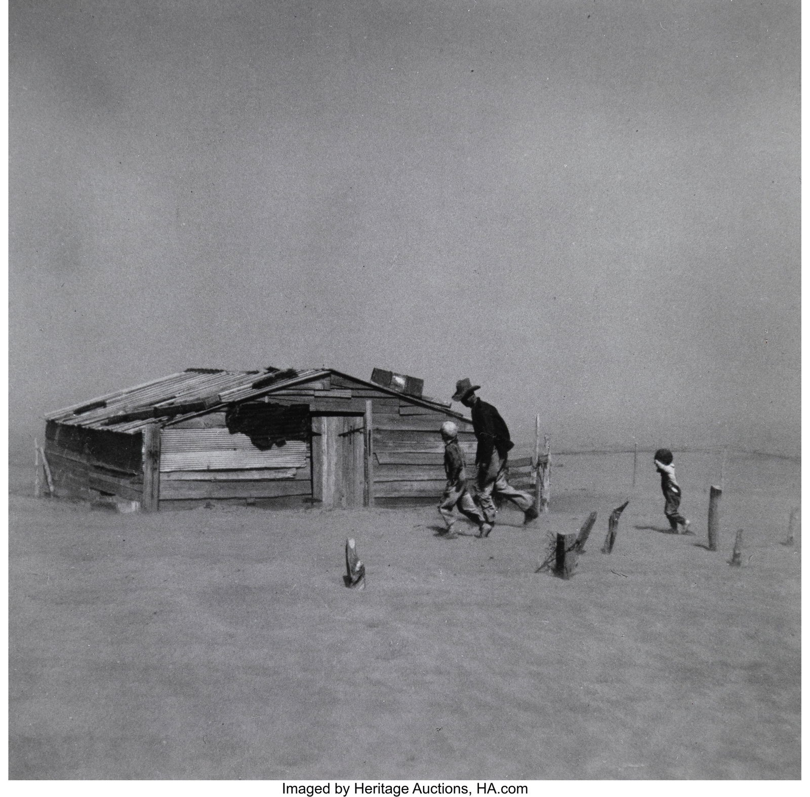 Arthur Rothstein (American, 1915-1985) Dust Stor: Arthur Rothstein (American, 1915-1985) Dust Storm, Cimarron County Oklahoma, 1936 Gelatin silver print, printed later 7-1/8 x 7-1/8 inches (18.1 x