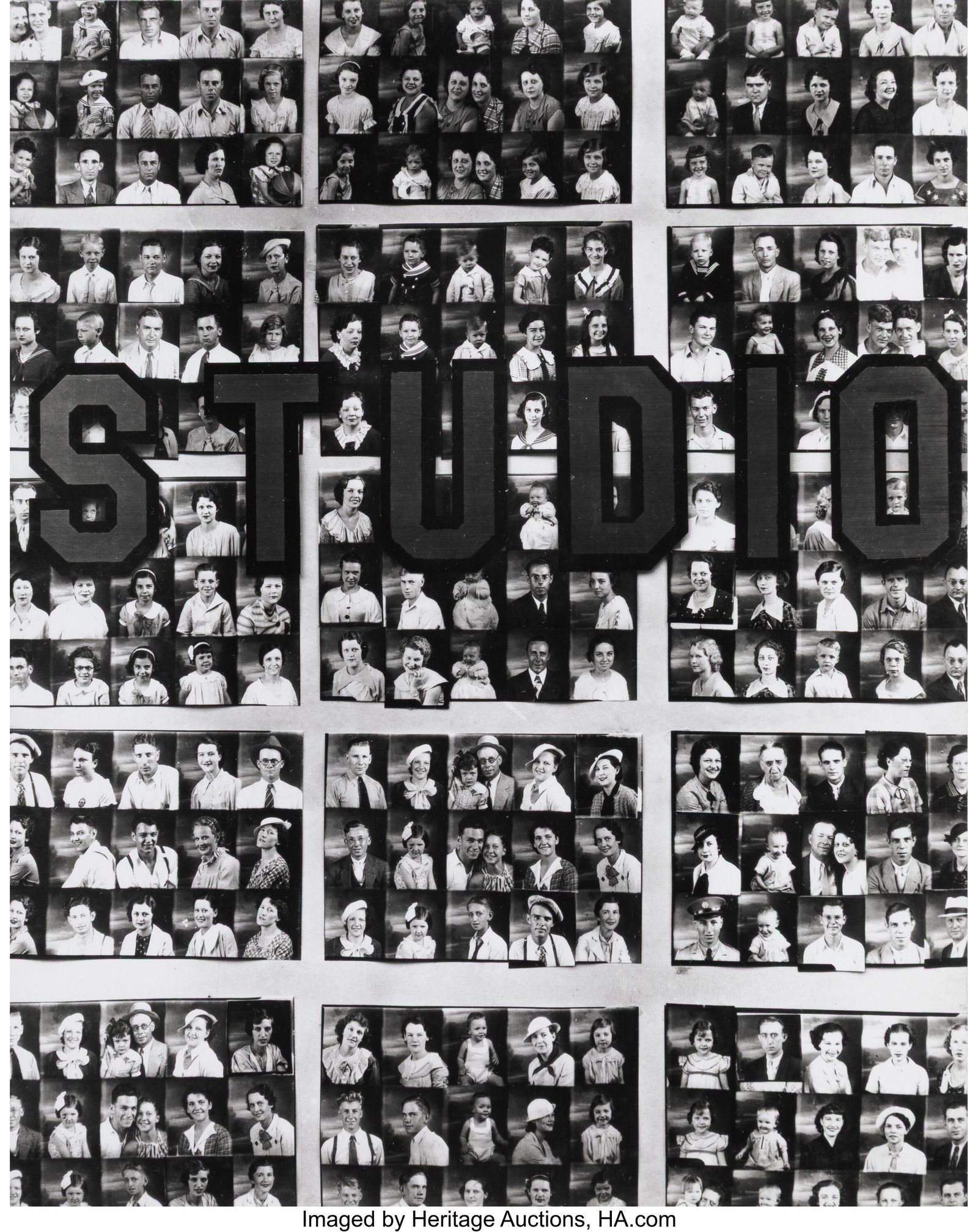 Walker Evans (American, 1903-1975) Photographer': Walker Evans (American, 1903-1975) Photographer's Window of Penny Portraits, Birmingham, Alabama, 1936 Gelatin silver print, printed later 9-3/8 x 7-1/2