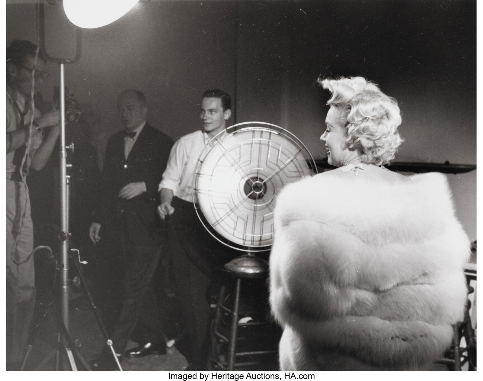 Sam Shaw (American, 1912-1999) Marilyn Monroe be: Sam Shaw (American, 1912-1999) Marilyn Monroe behind the scenes of her Richard Avedon shoot, 1954 Gelatin silver print, printed later 7-1/2 x 9-3/8 inches (19&