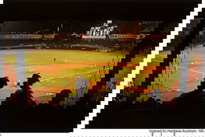 39064: Marvin Newman (American, b. 1927) Night baseball