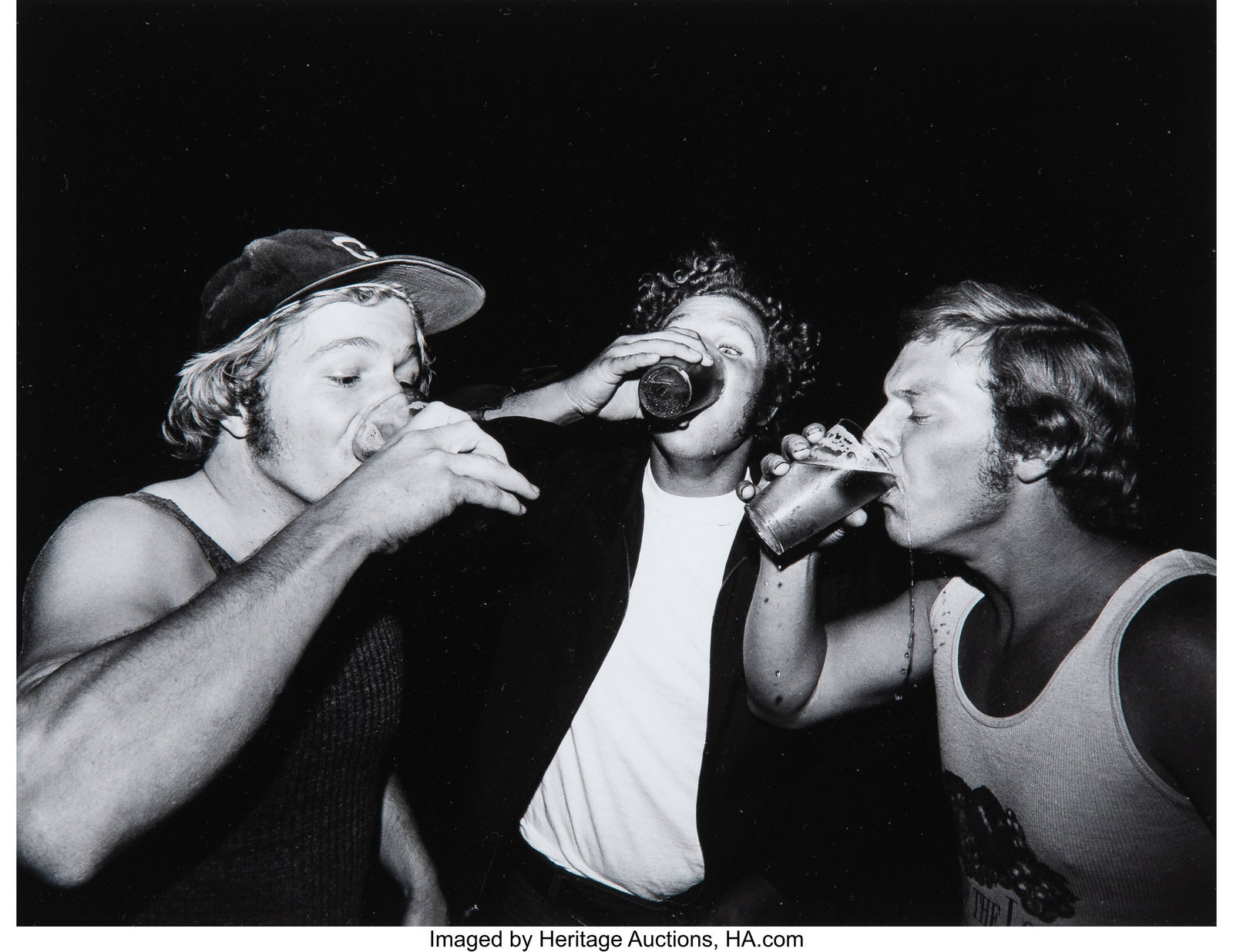 Bill Owens (American, b. 1938) Untitled (Drinkin: Bill Owens (American, b. 1938) Untitled (Drinking Beer) (from Our Kind of People), 1973 Gelatin silver print on Agfa paper 6 x 7-5/8 inches (1