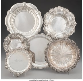 28153: Six Gorham Mfg. Co. Silver Table Articles, Provi