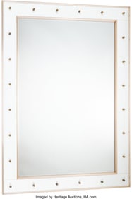 28228&colon; A Large French Brass and Lucite Mirror 54-3&sol;4 x 