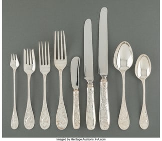 28156: A Seventy-Four Piece Tiffany & Co. Audubon Patte