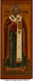 28082&colon; A Russian Icon of St&period; Nicholas the Wonderworker 