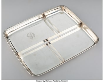 28160: A Tiffany & Co. Silver Compartment Tray, New Yor