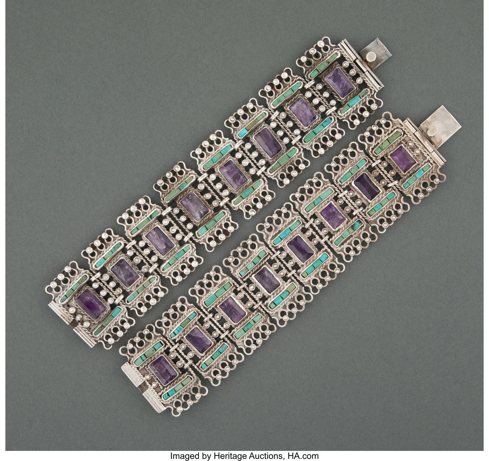 Two Matilde Poulat Silver, Turquoise & Amethyst (1 of 3)