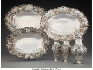 28174: A Collection of Six S. Kirk & Son Co. Silver Ite