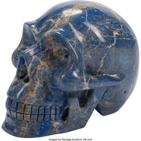28095: A Continental Carved Lapis Lazuli Figure of a Sk