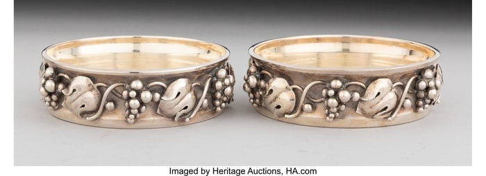 28246&colon; A Pair of Dansk Guldsmede-Håndværk Silver Bott