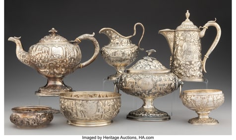 28177&colon; Seven American Silver Table Articles&comma; Baltimore&comma;