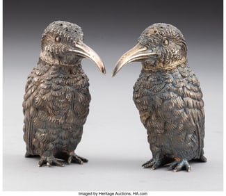 28247&colon; A Pair of William Edward Hurcomb Silver Bird-For
