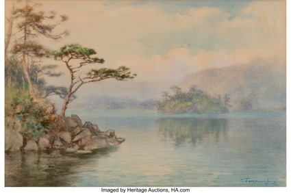 28100: Fukutaro Terauchi (Japanese, 1891-1964) Lakeside