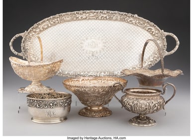 28184&colon; Six American Silver Table Articles&comma; 20th century