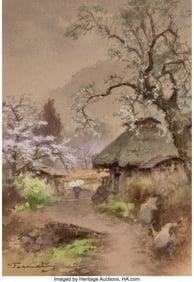 28101: Fukutaro Terauchi (Japanese, 1891-1964) A Villag