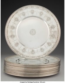 28187: Twelve Towle Silversmiths Louis XIV Pattern Silv