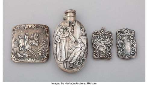 28201&colon; Four American Partial Gilt Silver Table Articles