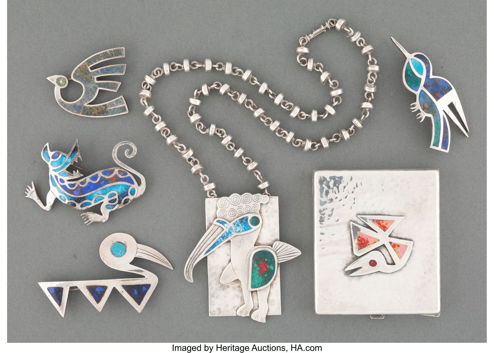 A Six-Piece Collection of Gino Laffi Silver Acce (1 of 3)