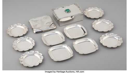 28050&colon; A Collection of Mexican Silver Table Articles&comma; m