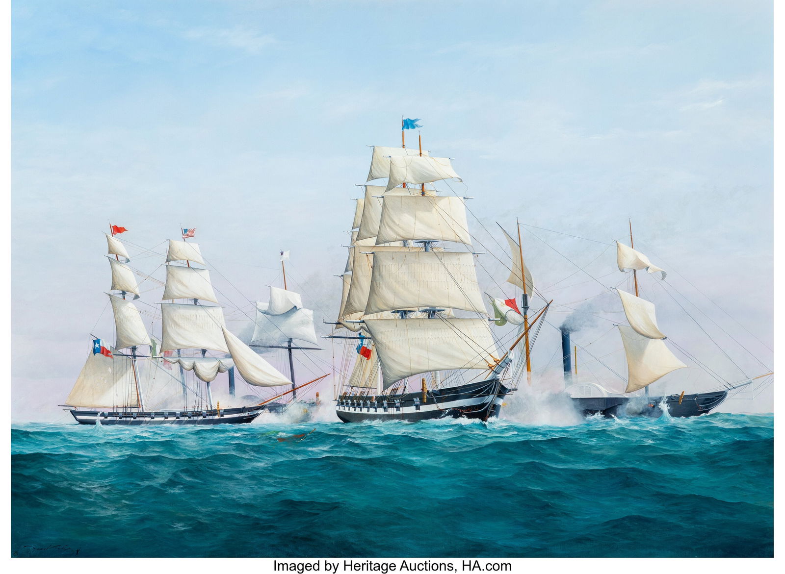 Fred Toler (American, 1935-2020) Fleet of Texas (1 of 3)