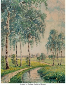 28133: American School (19th Century) Landscape in Bloo