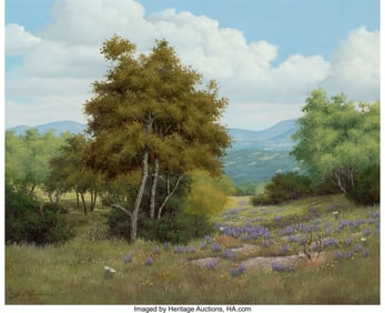 28134: Joe G. Russell (American, 1926-2008) Blue Bonnet