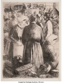 28070&colon; Camille Pissarro &lpar;French&comma; 1830-1903&rpar; Marché à 