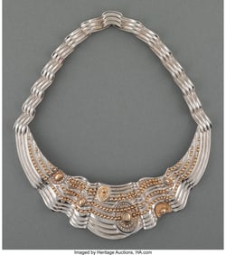 29041: Erté (Romain de Tirtoff) Aegean Necklace Silve