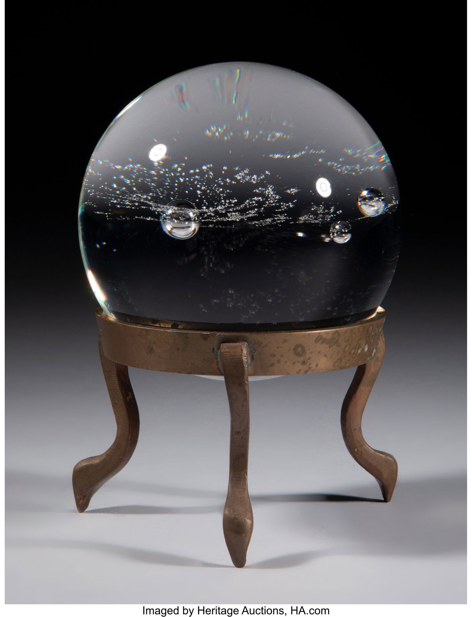 Donald Pollard for Steuben Glass Works Galaxy wi: Donald Pollard for Steuben Glass Works Galaxy with Original Fitted Box, designed 1980 Glass 3-1/2 x 3-1/2 inches (8.9 x 8.9 cm) Marked: S HID03101062020 &co