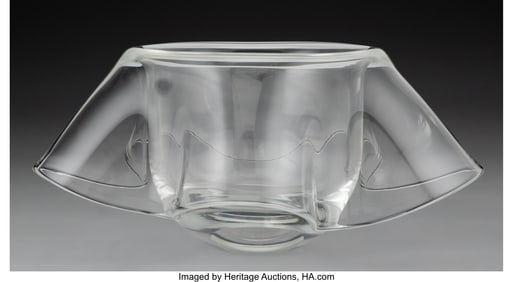 29066: Paul Haigh for Steuben Glass Works Drape Bowl, d