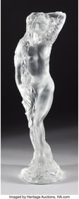 29087: Lalique Oceanide Statuette, post-1945 Clear and