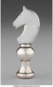 29051: Hermès Equestrian Knight Chess Piece Bottle Op