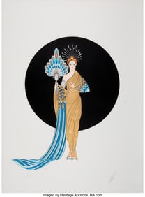 29031: Erté Athena, 1986 Serigraph in colors with met