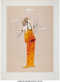 29032: Erté Aphrodite, 1987 Serigraph in colors with