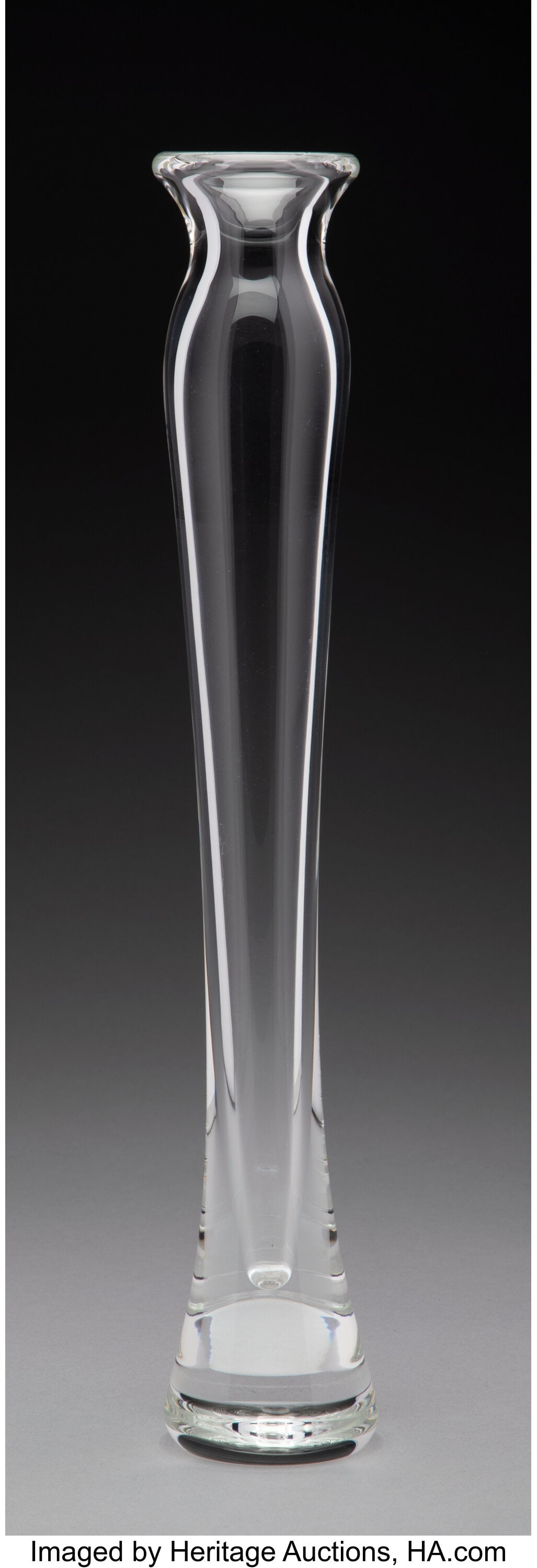 Robert Cassetti for Steuben Glass Works Silhouet: Robert Cassetti for Steuben Glass Works Silhouette Vase, designed 1994 Glass 13 inches (33.0 cm) Marks: Steuben HID03101062020 © 2024 Heritage Auctions | All Rig