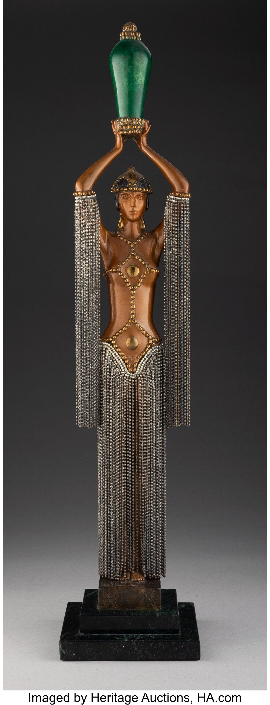 Erté (Romain de Tirtoff)  Emerald Vase, 1988 Co (1 of 3)