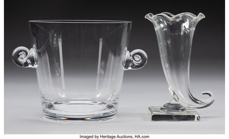 29073: Tiffany & Co., Steuben Glass Works Two Vases, mi