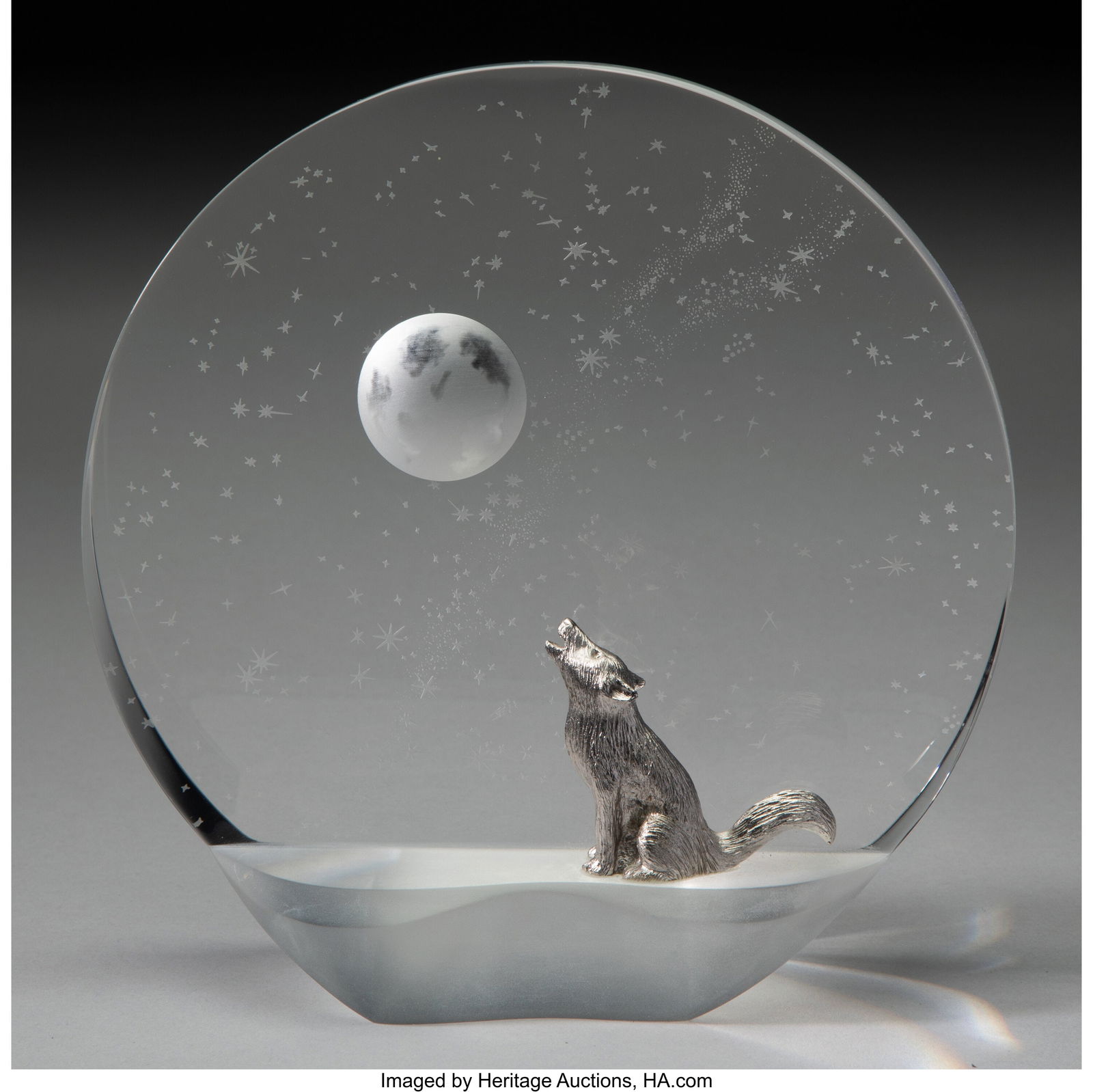 James Houston for Steuben Glass Works Wilderness: James Houston for Steuben Glass Works Wilderness Serenade, designed 1999 Glass, silver 7 inches (17.8 cm) Marks to glass: Steuben 20/20, J Houston HID03101
