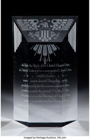 29059: Steuben Glass Works Preamble to the Constitution