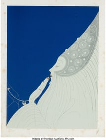 29038: Erté Bride, 1977 Serigraph in colors on wove p